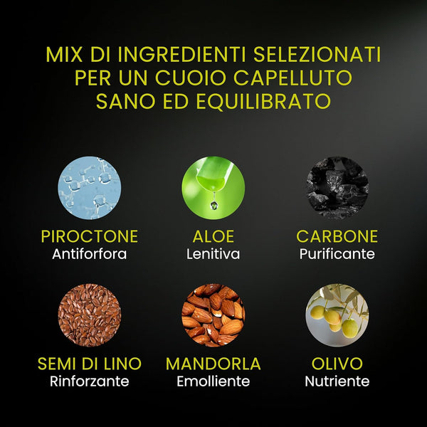 Shampoo Capelli Grassi Professionale, Seboregolatore & Purificante, Ideale per Cute Grassa, 1000ml