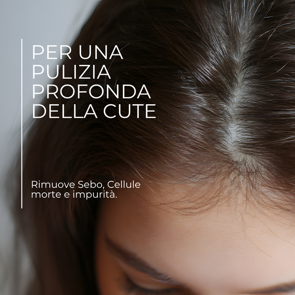 Scrub Cuoio Capelluto al Sale Marino, Purificante & Lenitivo, Ideale per Capelli Grassi e Cute Grassa, 300ml