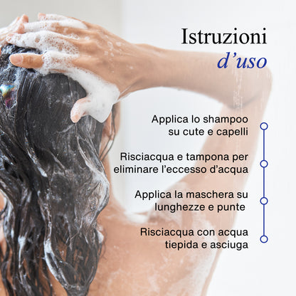 Shampoo e Maschera Volumizzante per Capelli Fini 250 ml + 200 ml