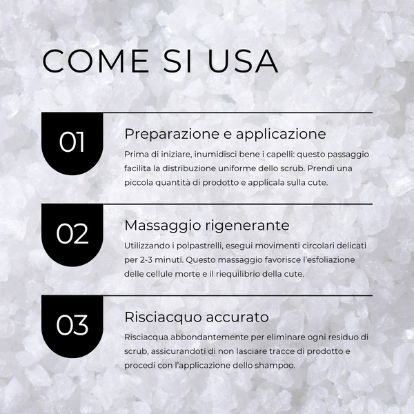 Scrub Cuoio Capelluto al Sale Marino, Purificante & Lenitivo, Ideale per Capelli Grassi e Cute Grassa, 300ml