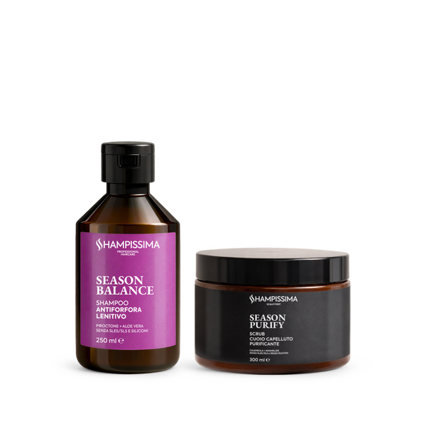 Shampoo Antiforfora Professionale 250ml + Scrub Cuoio Capelluto al Sale Marino 300ml - Ideale per Cuoio Capelluto con Desquamazioni, Prurito e Arrossamenti