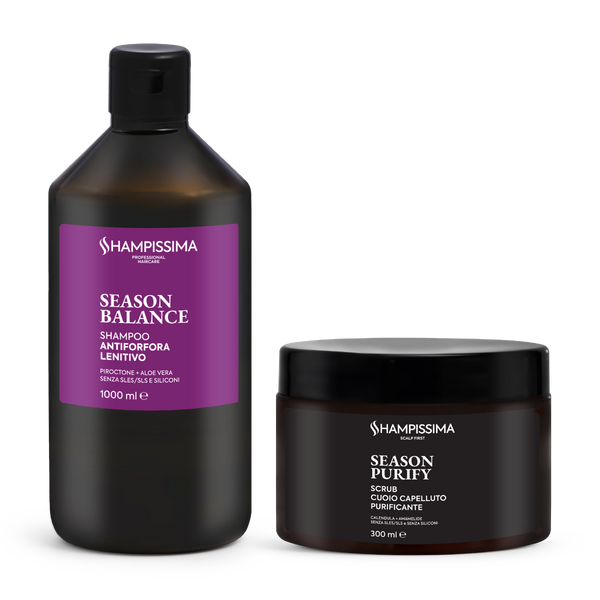 Shampoo Antiforfora Professionale 1000ml + Scrub Cuoio Capelluto al Sale Marino 300ml - Ideale per Cuoio Capelluto con Desquamazioni, Prurito e Arrossamenti (Copia)